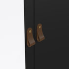Audrey 100cm 2 Door 2 Drawer Mirrored Wardrobe-Black - FurniComp