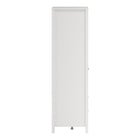Audrey 100cm 2 Door 2 Drawer Mirrored Wardrobe-White - FurniComp