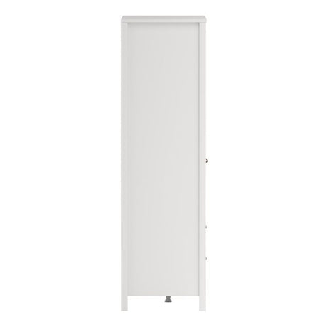 Audrey 100cm 2 Door 2 Drawer Mirrored Wardrobe-White - FurniComp