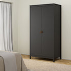 Audrey 100cm 2 Door Wardrobe-Black - FurniComp