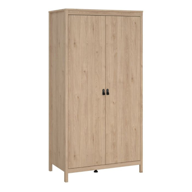 Audrey 100cm 2 Door Wardrobe-Jackson Hickory Oak - FurniComp