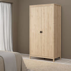 Audrey 100cm 2 Door Wardrobe-Jackson Hickory Oak - FurniComp