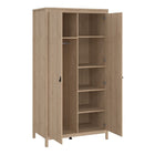 Audrey 100cm 2 Door Wardrobe-Jackson Hickory Oak - FurniComp