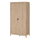 Audrey 100cm 2 Door Wardrobe-Jackson Hickory Oak - FurniComp