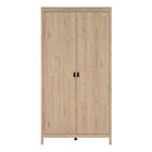 Audrey 100cm 2 Door Wardrobe-Jackson Hickory Oak - FurniComp