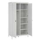 Audrey 100cm 2 Door Wardrobe-White - FurniComp