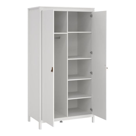 Audrey 100cm 2 Door Wardrobe-White - FurniComp