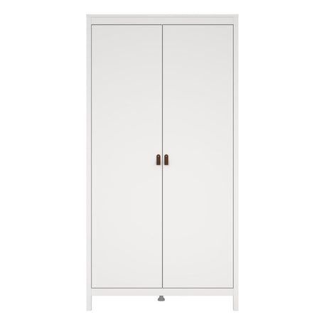 Audrey 100cm 2 Door Wardrobe-White - FurniComp