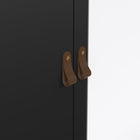 Audrey 150cm 3 Door 2 Drawer Mirrored Wardrobe-Black - FurniComp