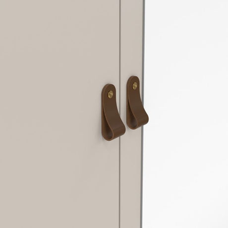 Audrey 150cm 3 Door 2 Drawer Mirrored Wardrobe-Cashmere - FurniComp