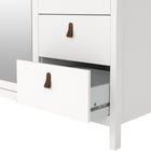 Audrey 150cm 3 Door 2 Drawer Mirrored Wardrobe-White - FurniComp