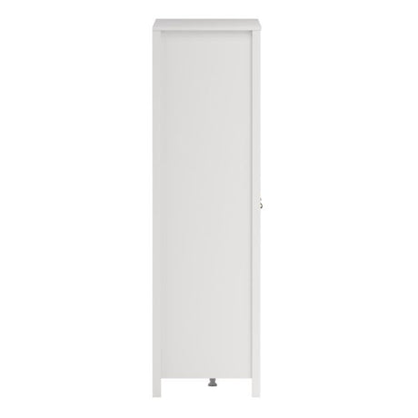 Audrey 150cm 3 Door 2 Drawer Mirrored Wardrobe-White - FurniComp