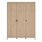 Audrey 150cm 3 Door Wardrobe-Jackson Hickory Oak - FurniComp