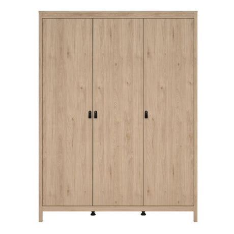 Audrey 150cm 3 Door Wardrobe-Jackson Hickory Oak - FurniComp