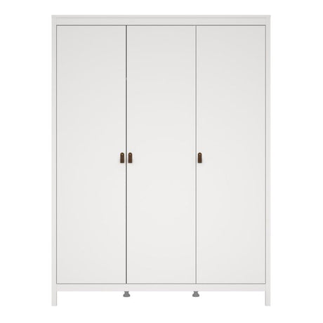 Audrey 150cm 3 Door Wardrobe-White - FurniComp