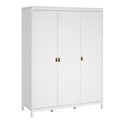 Audrey 150cm 3 Door Wardrobe-White - FurniComp
