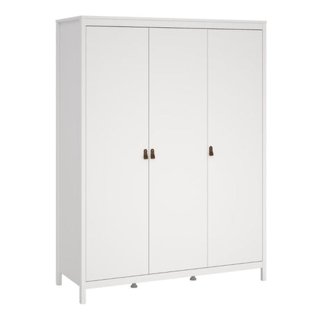 Audrey 150cm 3 Door Wardrobe-White - FurniComp