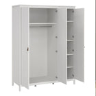 Audrey 150cm 3 Door Wardrobe-White - FurniComp