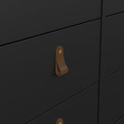 Audrey 160cm Wide 8 Drawer Chest of Drawer-Black - FurniComp