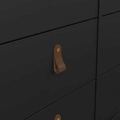 Audrey 160cm Wide 8 Drawer Chest of Drawer-Black - FurniComp