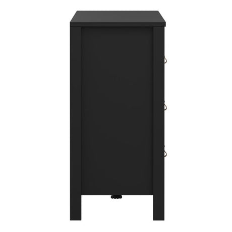 Audrey 160cm Wide 8 Drawer Chest of Drawer-Black - FurniComp