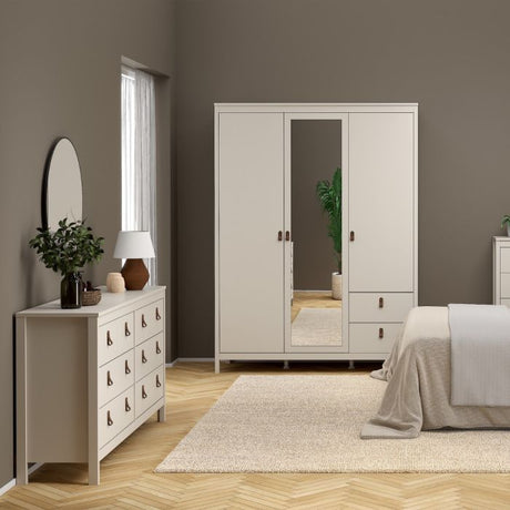 Audrey 160cm Wide 8 Drawer Chest of Drawer-Cashmere - FurniComp