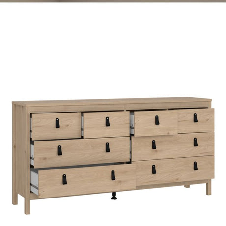 Audrey 160cm Wide 8 Drawer Chest of Drawer-Jackson Hickory Oak - FurniComp