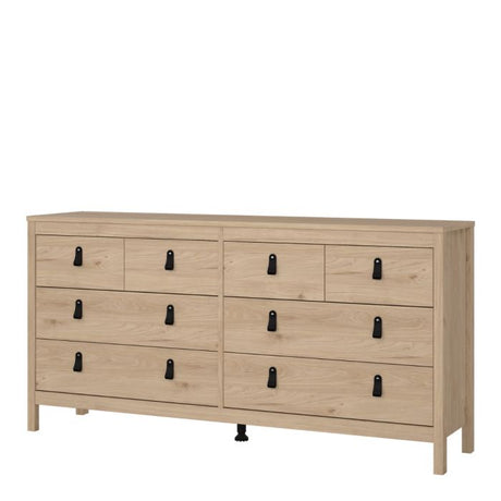 Audrey 160cm Wide 8 Drawer Chest of Drawer-Jackson Hickory Oak - FurniComp