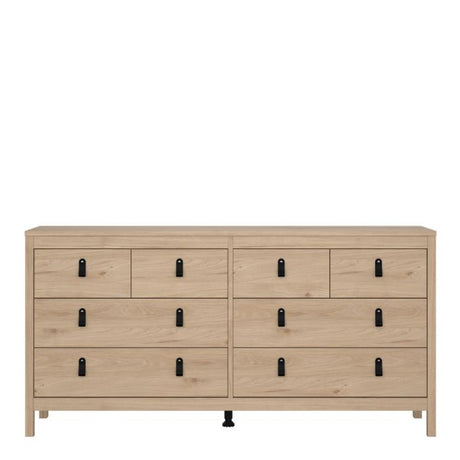 Audrey 160cm Wide 8 Drawer Chest of Drawer-Jackson Hickory Oak - FurniComp