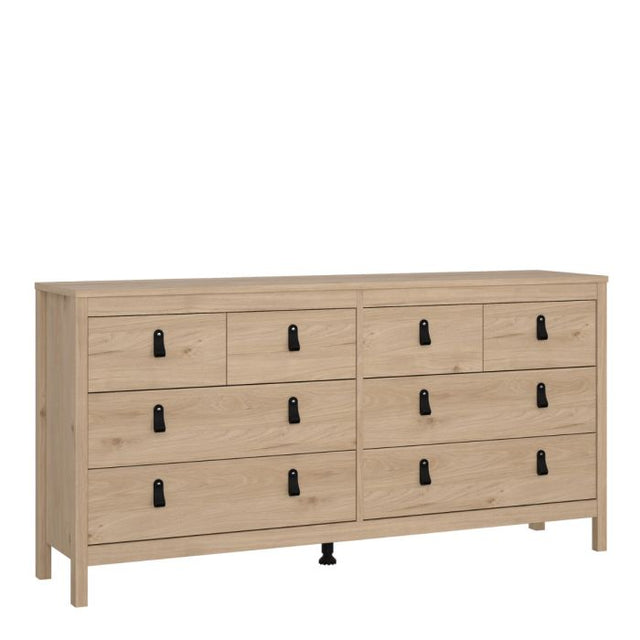 Audrey 160cm Wide 8 Drawer Chest of Drawer-Jackson Hickory Oak - FurniComp