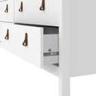 Audrey 160cm Wide 8 Drawer Chest of Drawer-White - FurniComp