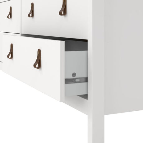 Audrey 160cm Wide 8 Drawer Chest of Drawer-White - FurniComp