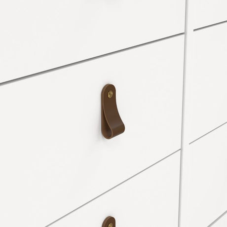 Audrey 160cm Wide 8 Drawer Chest of Drawer-White - FurniComp