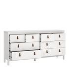 Audrey 160cm Wide 8 Drawer Chest of Drawer-White - FurniComp