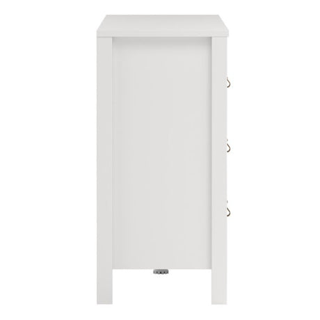 Audrey 160cm Wide 8 Drawer Chest of Drawer-White - FurniComp