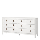 Audrey 160cm Wide 8 Drawer Chest of Drawer-White - FurniComp