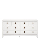 Audrey 160cm Wide 8 Drawer Chest of Drawer-White - FurniComp