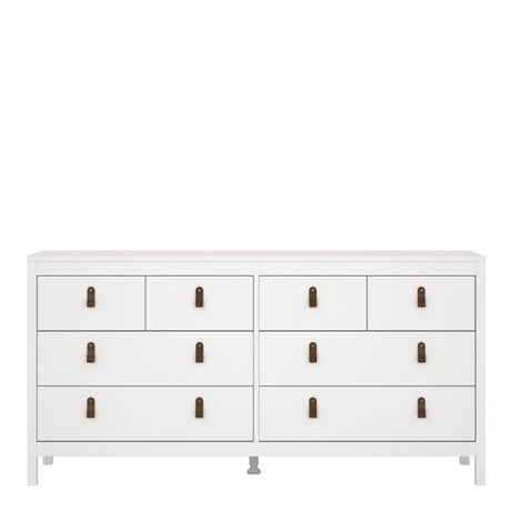 Audrey 160cm Wide 8 Drawer Chest of Drawer-White - FurniComp