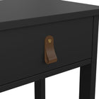 Audrey 1 Drawer Bedside Table-Black - FurniComp