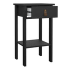Audrey 1 Drawer Bedside Table-Black - FurniComp