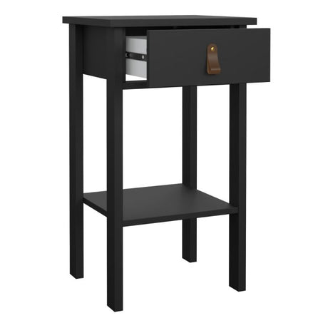 Audrey 1 Drawer Bedside Table-Black - FurniComp