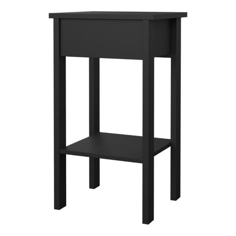 Audrey 1 Drawer Bedside Table-Black - FurniComp