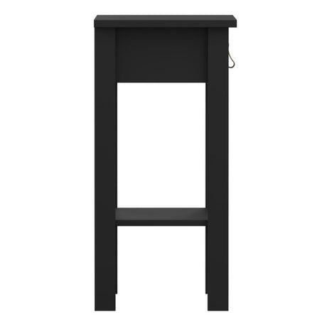 Audrey 1 Drawer Bedside Table-Black - FurniComp
