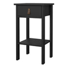 Audrey 1 Drawer Bedside Table-Black - FurniComp