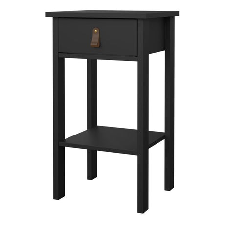 Audrey 1 Drawer Bedside Table-Black - FurniComp
