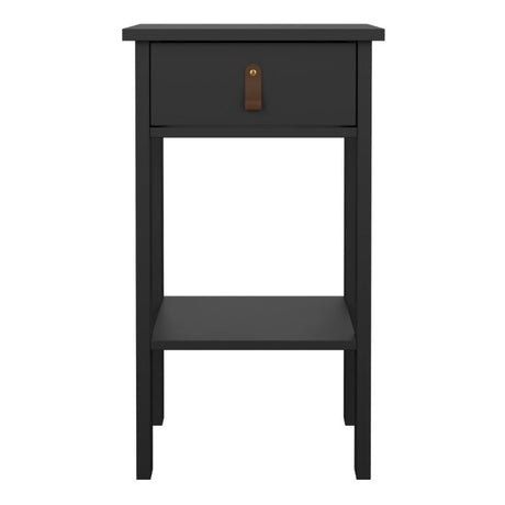 Audrey 1 Drawer Bedside Table-Black - FurniComp
