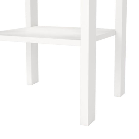 Audrey 1 Drawer Bedside Table-White - FurniComp