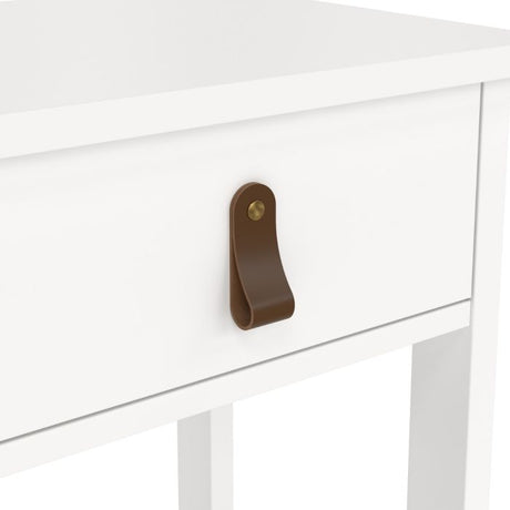 Audrey 1 Drawer Bedside Table-White - FurniComp