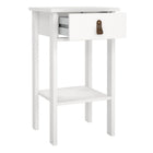 Audrey 1 Drawer Bedside Table-White - FurniComp