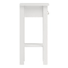 Audrey 1 Drawer Bedside Table-White - FurniComp